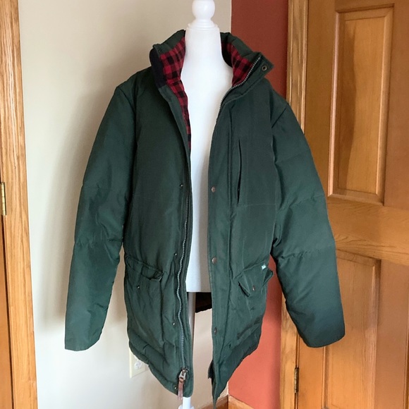 Woolrich Authentic Elm Green 550 Down Langhorn Jacket Parka Coat Men's Size L - Picture 3 of 14